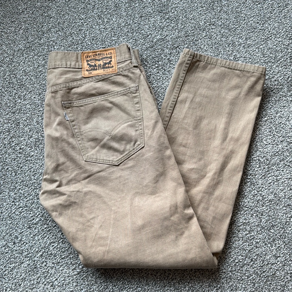Levi Strauss 505™ REGULAR FIT PANTS Khaki/Brown 32/30